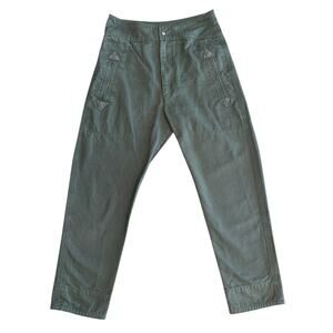 Isabel Marant Étoile Raluniae High-Rise 100% Cotton Canvas Trousers FR-36 US-4